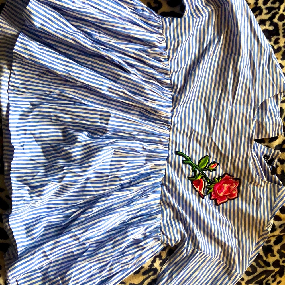 Blue and white Ina blouse